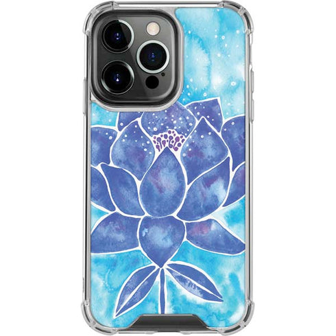 Cat Coq Blue Lotus iPhone 14 Pro Clear Case
